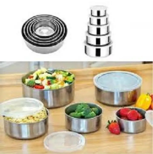 5 Pcs Multifunctional Stainless Steel Protect Fresh Box