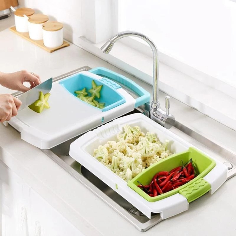 Multi-functional Chopping Board Water Drain Storage