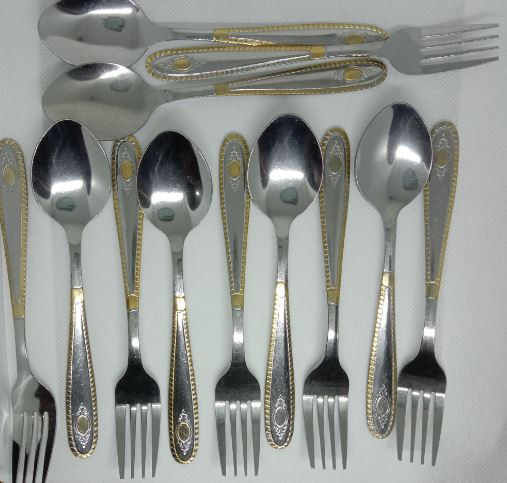 12 pieces Stainless Steel Fork & Table Spoon Set