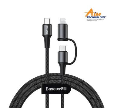 Baseus Cable 2-in-1 Twins Cable Type-C 60W Lightning - Black