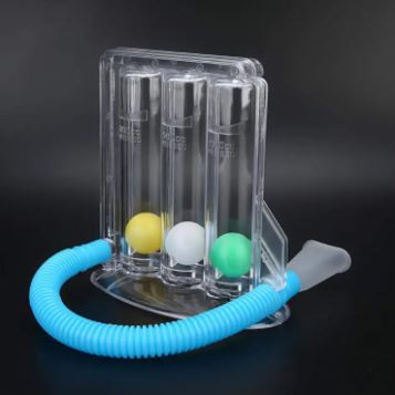 3-Ball Deep Breathing Exerciser Lung Deep Breath Trainer Incentive Spirometer Spirometry Breath Measurement System