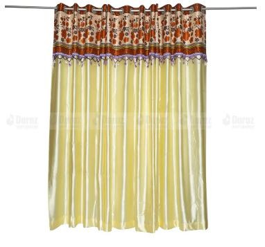 Designable Synthetic Curtain Porda color -Cream, Blue, Red, Maroon, Chocolate, pink