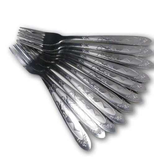 Stainless steel fork set 12 pieces 16 cm