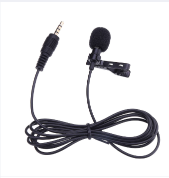 (5fit)3.5mm Jackc Tie Clip-on Lapel Mikrofon Microfono Mic for Mobile Phone