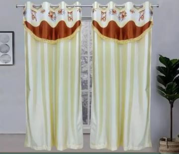 Designable Synthetic Curtain Porda color -Cream, Red, Maroon, Bule, Chocolate ,pink