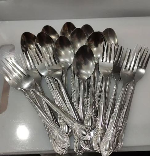 Stainless Steel Tea And Kata Fork Spoon 24 pies Set