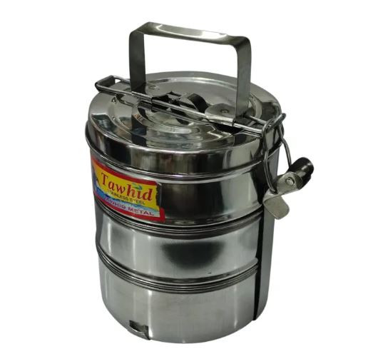 Stainless Steel 3 Tier Lunch Carrier  Tiffin Box 3 Bowl