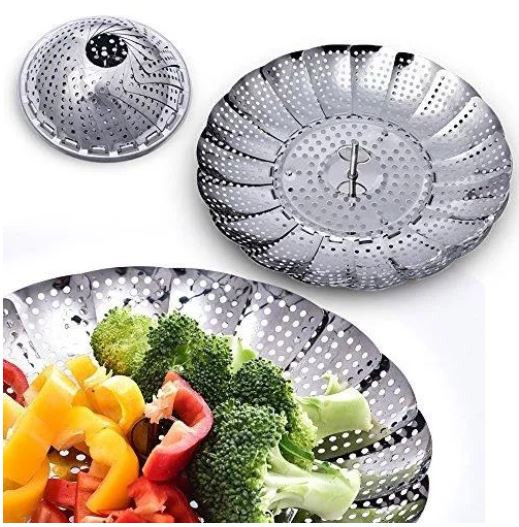 Folding Stainless Mesh Food Dish Vegetable Egg Fruit