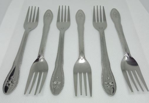 Stainless Steel Fork Spoon Set - 6 Pieces