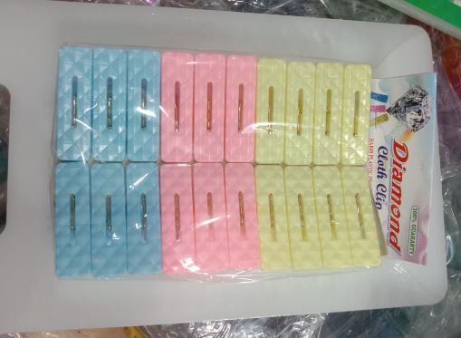 20pes Best Quality Colorful Plastic Cloth Clip - Multicolor