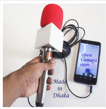 Journalist Microphone for Mobile with Chaina Foam